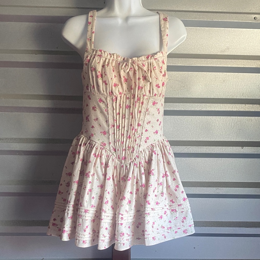 Emerald Sundae Pink and Cream Floral Dress